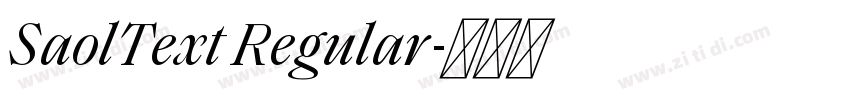 SaolText Regular字体转换